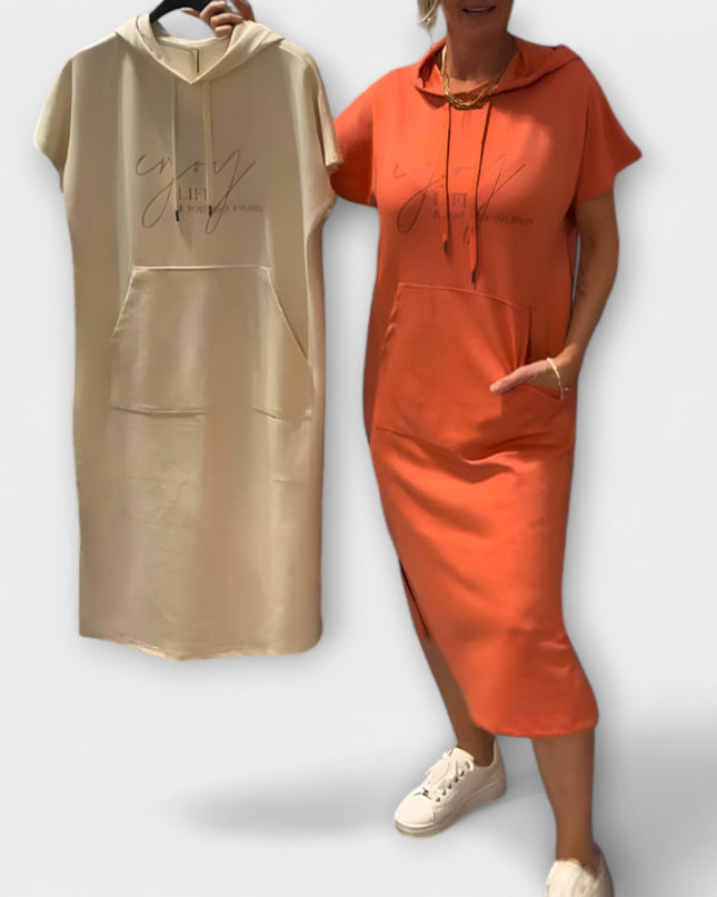 Jule - Entspanntes Kapuzenkleid