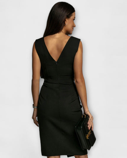 Isolde-Marie - V-Ausschnitt Split Kleid
