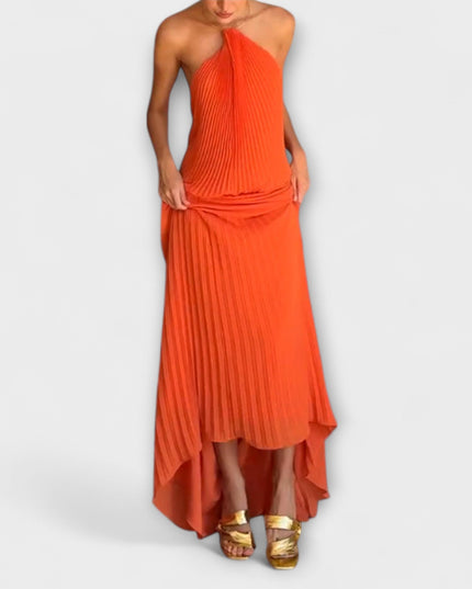 Hildegard - Schickes Kleid mit Plissee-Ausschnitt