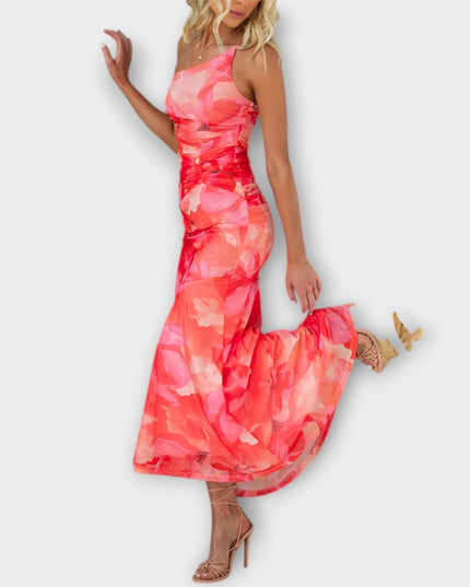 Heike - Maxikleid mit einseitiger Raffung