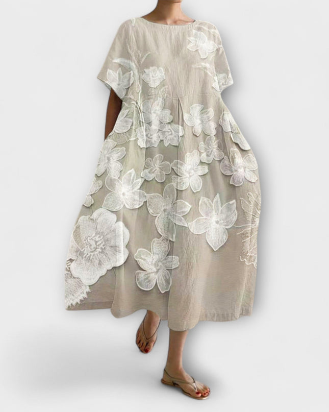 Gundula - Elegantes Kleid mit Blumenmuster