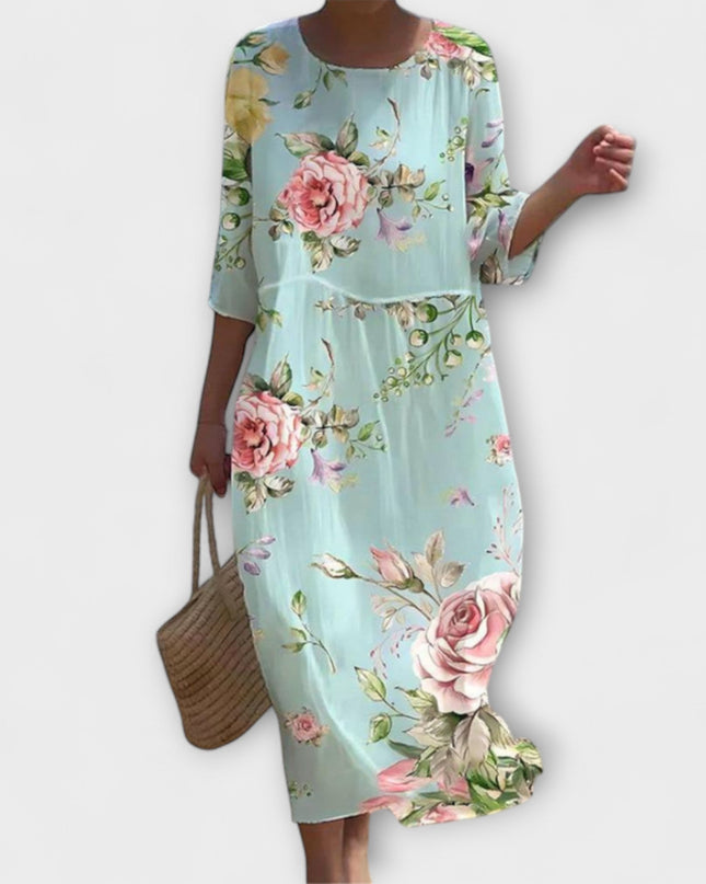 Anka - Stilvolles Floral-Maxikleid