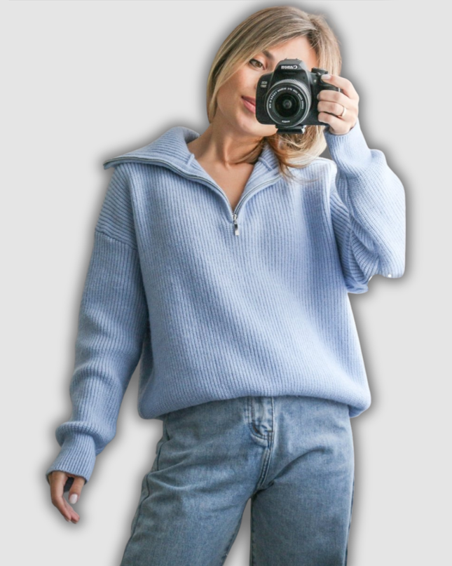 Nortrud - Pullover mit Reißverschluss