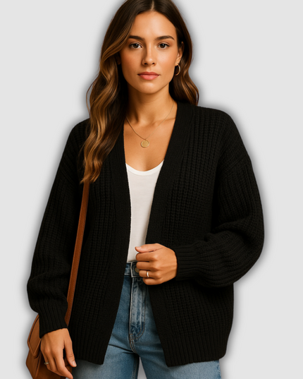 Liora - Lockere offene Damenstrickjacke mit Casual-Passform