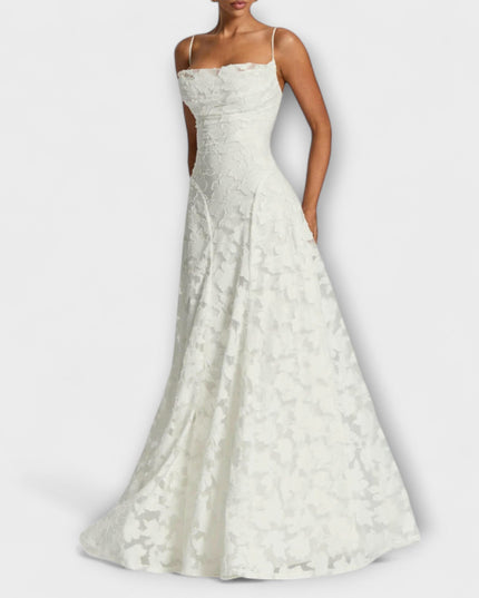Ragna - Elegantes Jacquard-Maxikleid