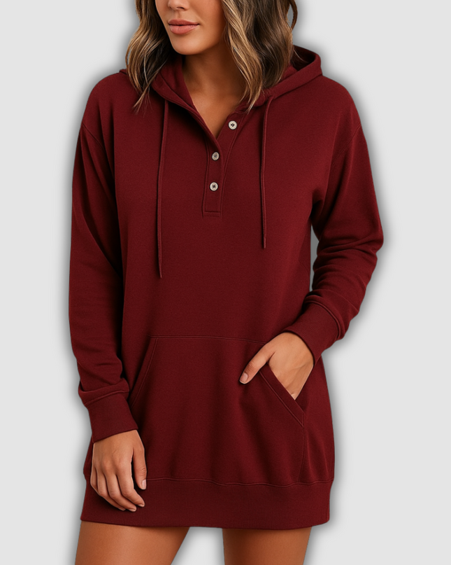 Giana -Lässiges Hoodie-Kleid mit lockerem Schnitt für Damen