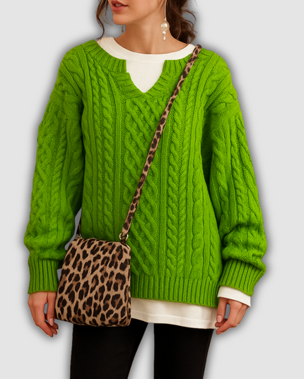 Petra - Übergroßer grobgestrickter Damenpullover