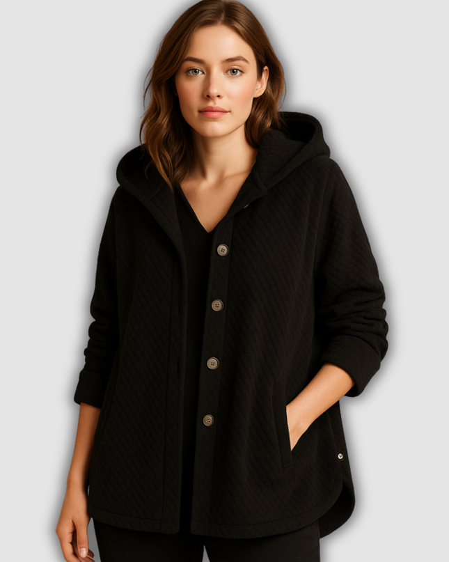 Rhea - Wendbare Fleecejacke mit Kapuze für Damen
