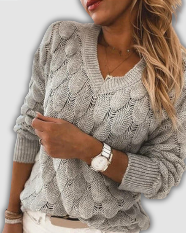 Traudel - Eleganter Pullover mit V-Ausschnitt