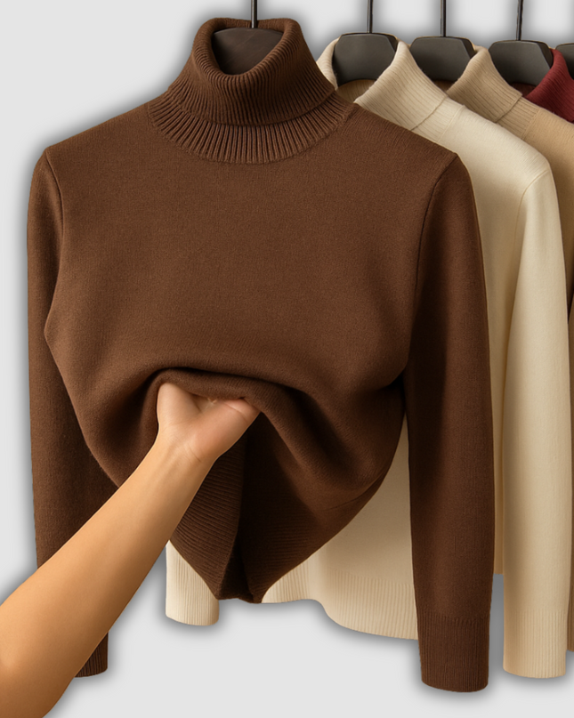 Xara - Stilvoller Damenstrickrollkragenpullover für täglichen Komfort