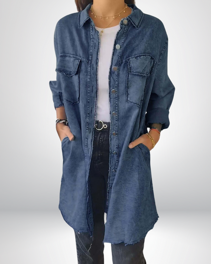 Thora - Stilvolle Jeansjacke mit Kragen