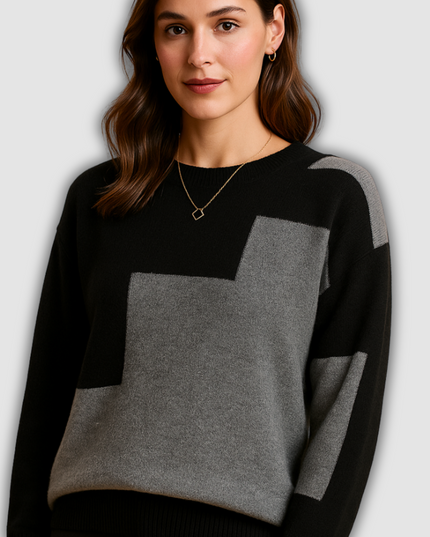 Jolie - Locker fallender Damenpullover mit eleganter Passform und minimalistischem Design