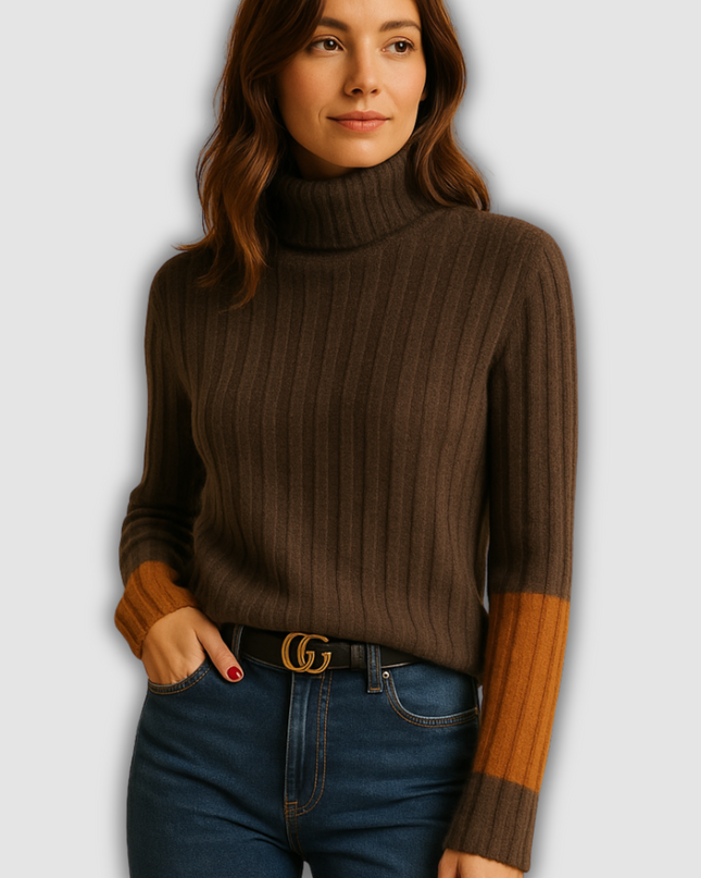 Calla - Damenstrickpullover mit Rollkragen