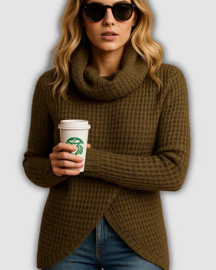 Quinley - Taillierter Damenstrickpullover