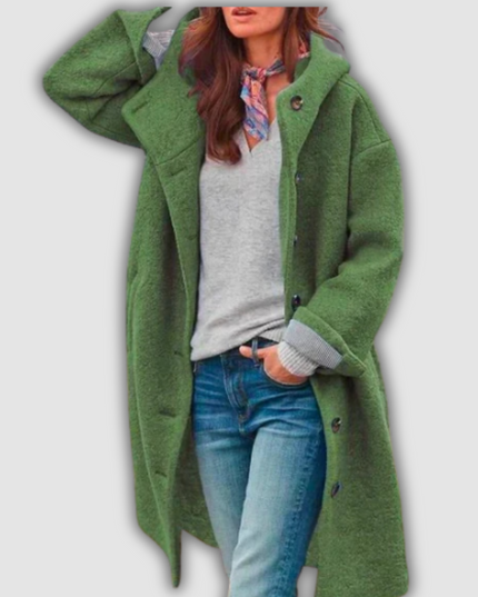 Lara - Eleganter Mantel mit langen Ärmeln und Knöpfen
