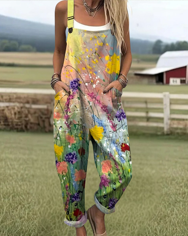 Margarete - Vintage Blumen Jumpsuit Damen
