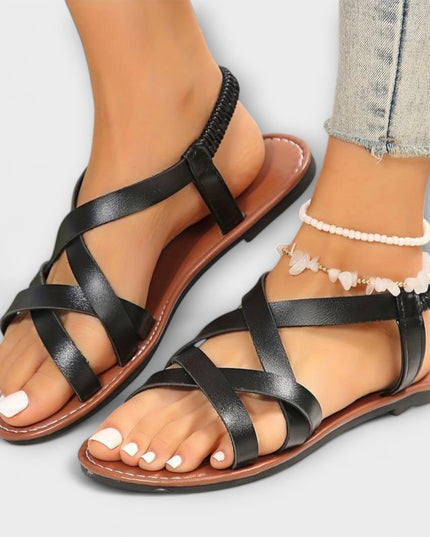 Carola - Damen Sandalen mit leichtem Kreuzverschluss