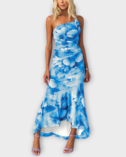 Heike - Maxikleid mit einseitiger Raffung
