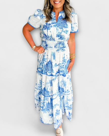 Sofia - Zeitloses Toile Maxi-Kleid