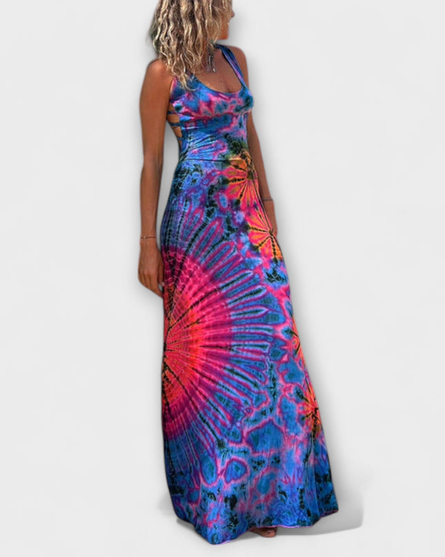 Elisabeth - La Bamba Tie-Dye Print Maxikleid