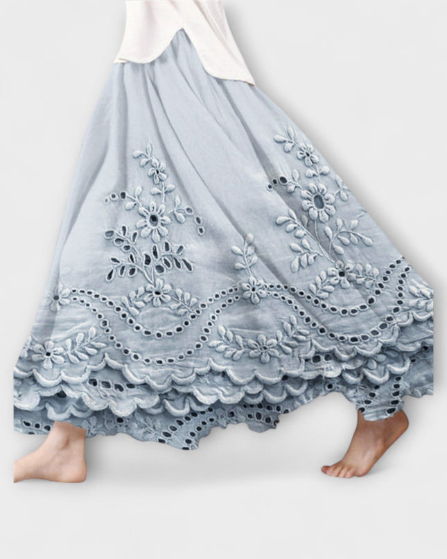Mavie – Bestickter Maxirock Im Boho-Stil