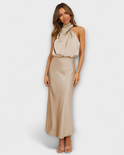 Heike - Elegantes Halter-Maxikleid in sommerlichem Gelb