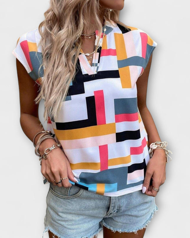 Romy - Kurzärmelige Bluse