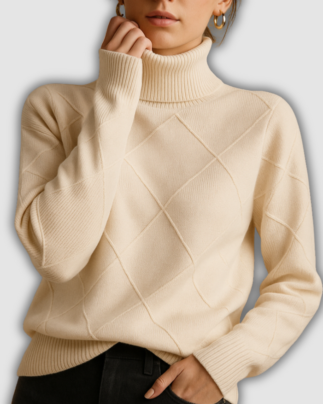 Eira - Damenstrickpullover mit Rollkragen