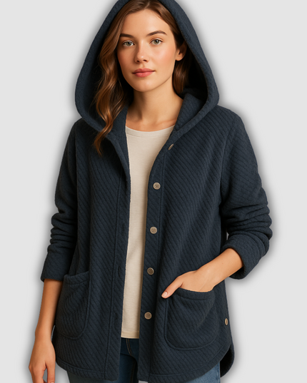 Rhea - Wendbare Fleecejacke mit Kapuze für Damen