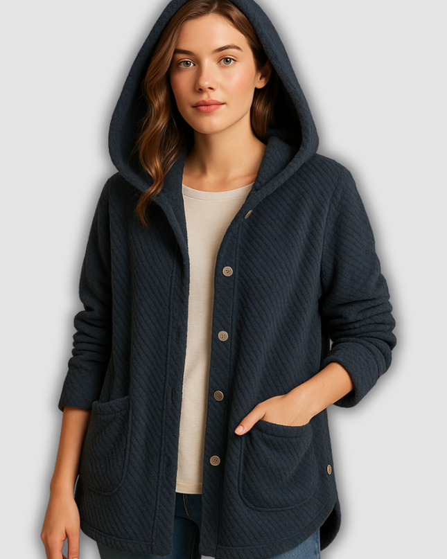 Rhea - Wendbare Fleecejacke mit Kapuze für Damen