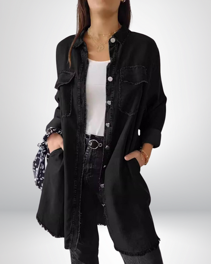 Thora - Stilvolle Jeansjacke mit Kragen