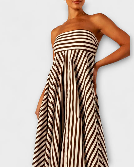 Sibylle - Nocturnal Charm Rüsch Maxi Kleid