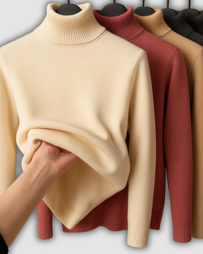 Xara - Stilvoller Damenstrickrollkragenpullover für täglichen Komfort