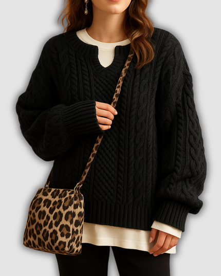 Petra - Übergroßer grobgestrickter Damenpullover