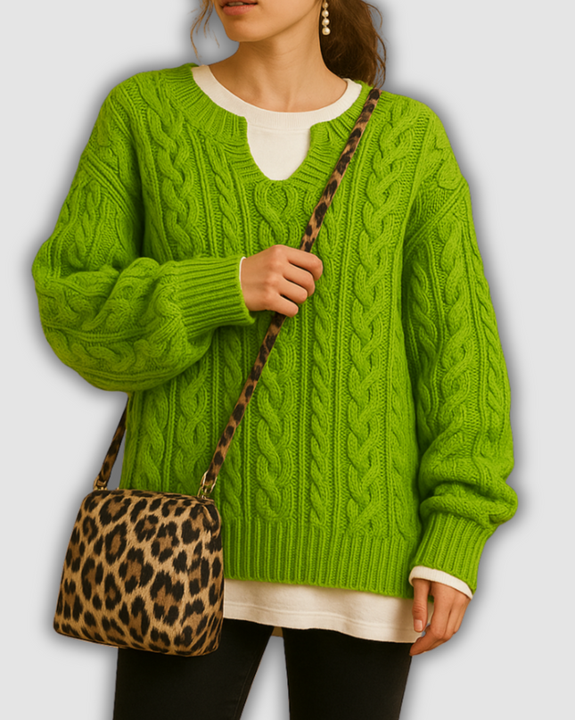 Taya - Atmungsaktiver Damenstrickpullover mit V-Ausschnitt