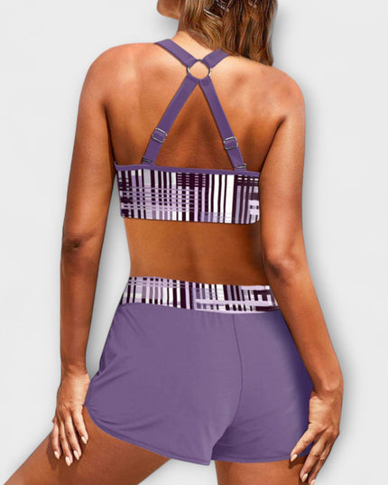 Ariana - Gerippter Bikini mit Hoher Taille