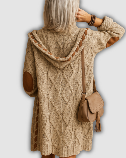 Orla - Leichte Damenstrickjacke mit Kapuze