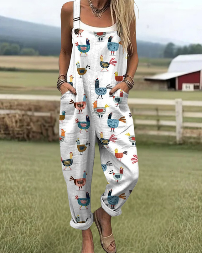 Martina - Vintage Blumen Jumpsuit Damen