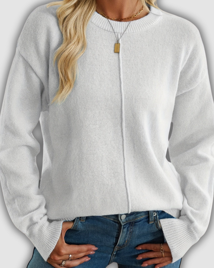 Hannelind - Langarm-Pullover mit Rundhalsausschnitt