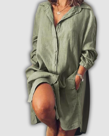 Trudelind - Midi-Kleid aus Baumwolle