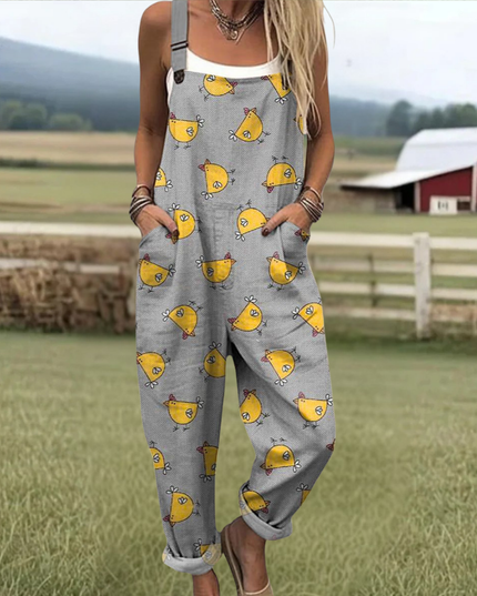 Waltraud - Vintage Blumen Jumpsuit Damen