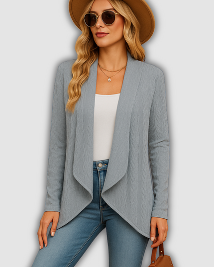 Oceana - Lange Damenstrickjacke