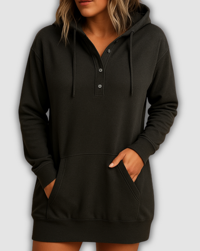 Giana -Lässiges Hoodie-Kleid mit lockerem Schnitt für Damen