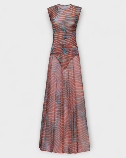 Phoenix - Schimmernder Wellen-Mesh-Bodysuit