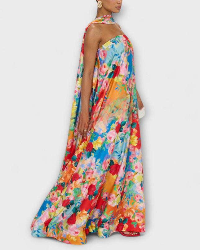 Selma - Off-Shoulder Floral Maxi-Kleid