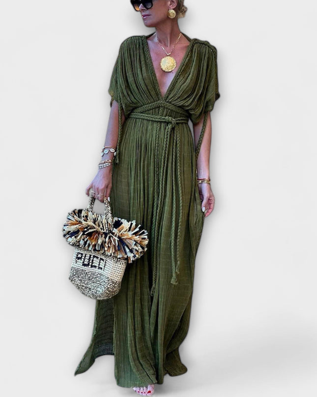 Iduna - Kimono-Maxikleid im griechischen Stil