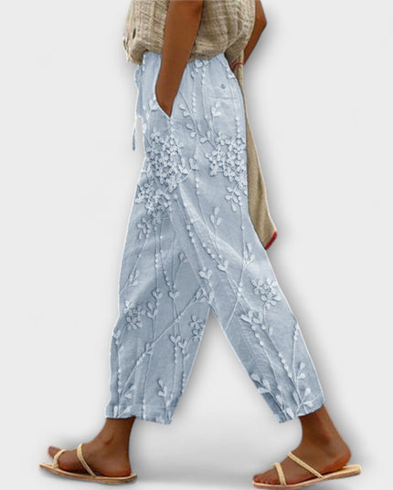 Tilda – Locker Geschnittene Hose Mit Weinlaub-Print