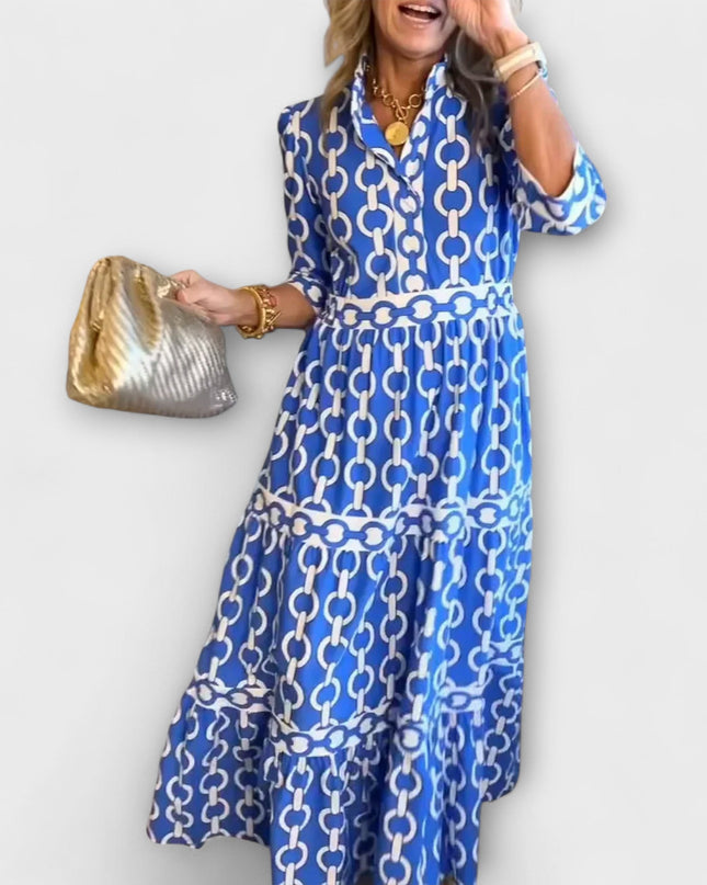 Melitta - Midi-Kleid mit Kettenmuster