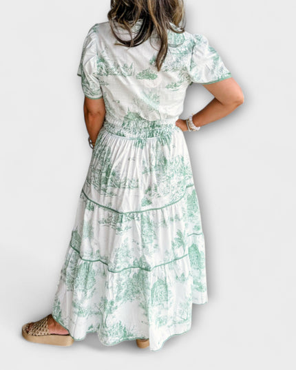 Sofia - Zeitloses Toile Maxi-Kleid