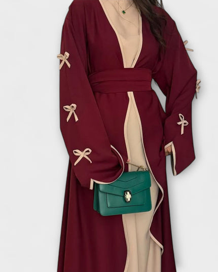 Leni - Schicker Cardigan und Kleid Duo mit Schleifenverzierung